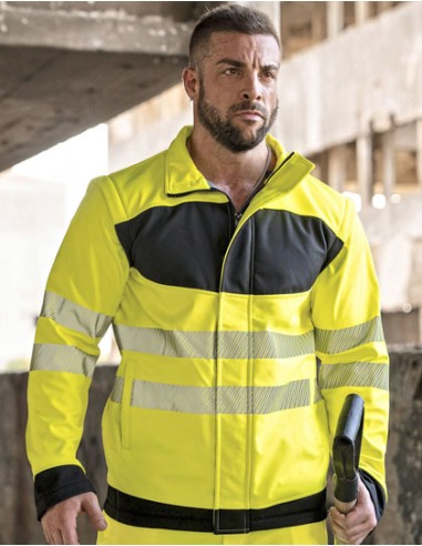 KOR-EOSSJ-EOS Hi-Vis Workwear Softshell Jacket With Printing Area